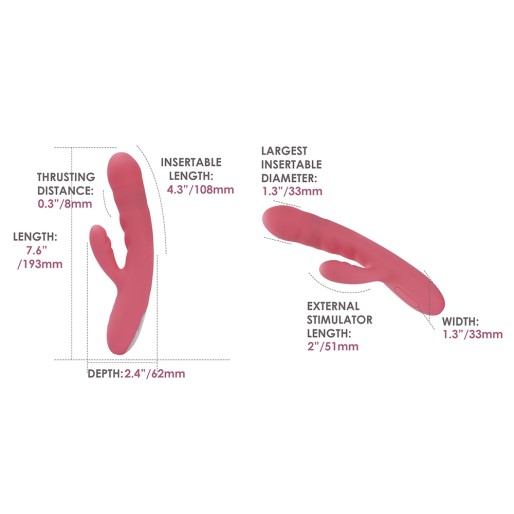 SVAKOM Avery Thrusting Rabbit Vibrator - Lilac