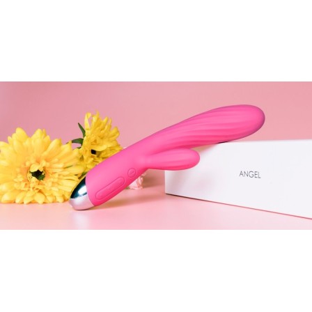 SVAKOM Angel Heating Rabbit Vibrator - Plum Red