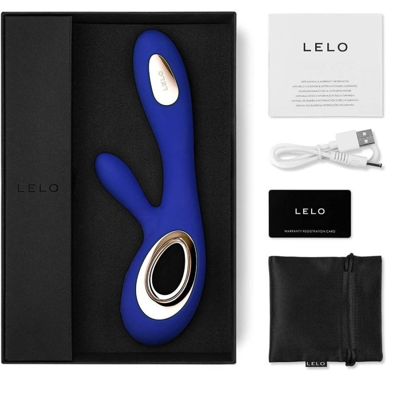 Lelo Soraya Wave Rabbit Vibrator - Midnight Blue