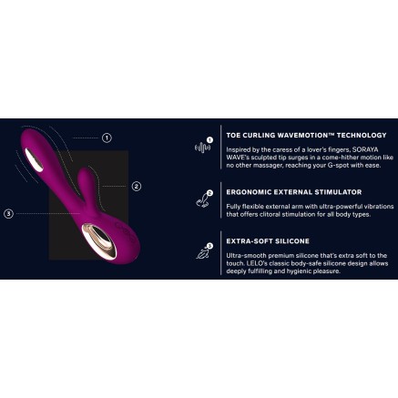 Lelo Soraya Wave Rabbit Vibrator - Black