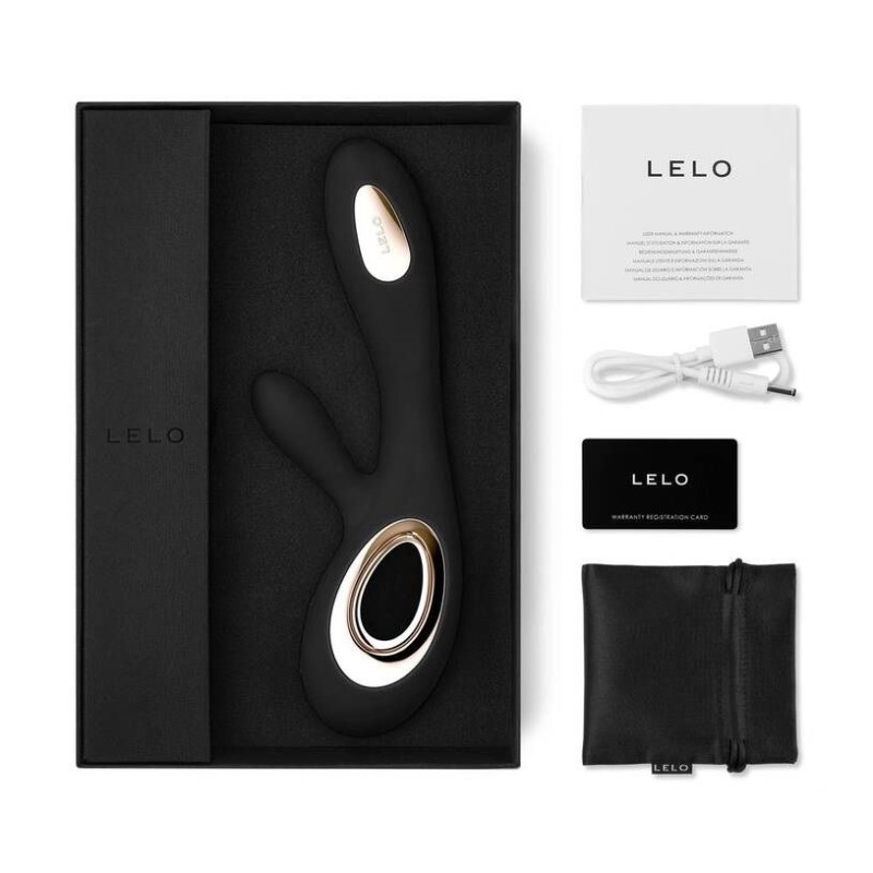 Lelo Soraya Wave Rabbit Vibrator - Black