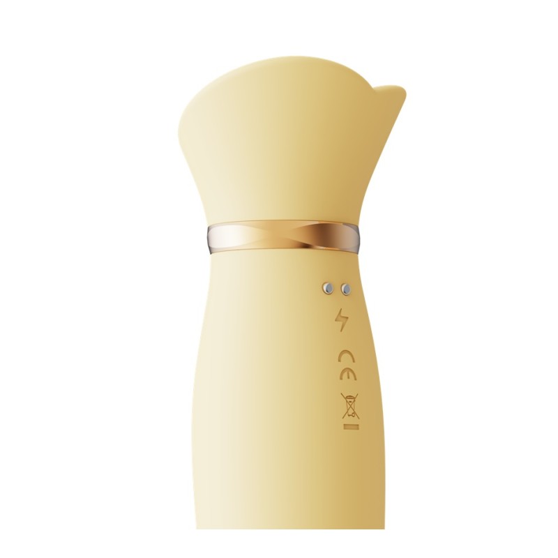 Zalo Rose Thruster Rabbit Vibrator - Strawberry Pink