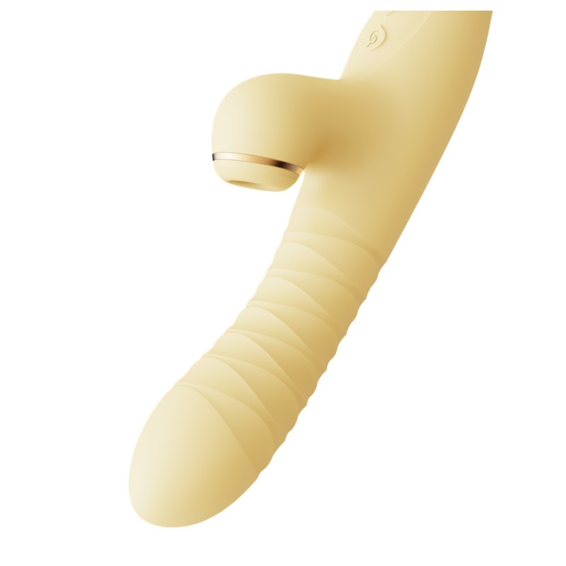 Zalo Rose Thruster Rabbit Vibrator - Strawberry Pink