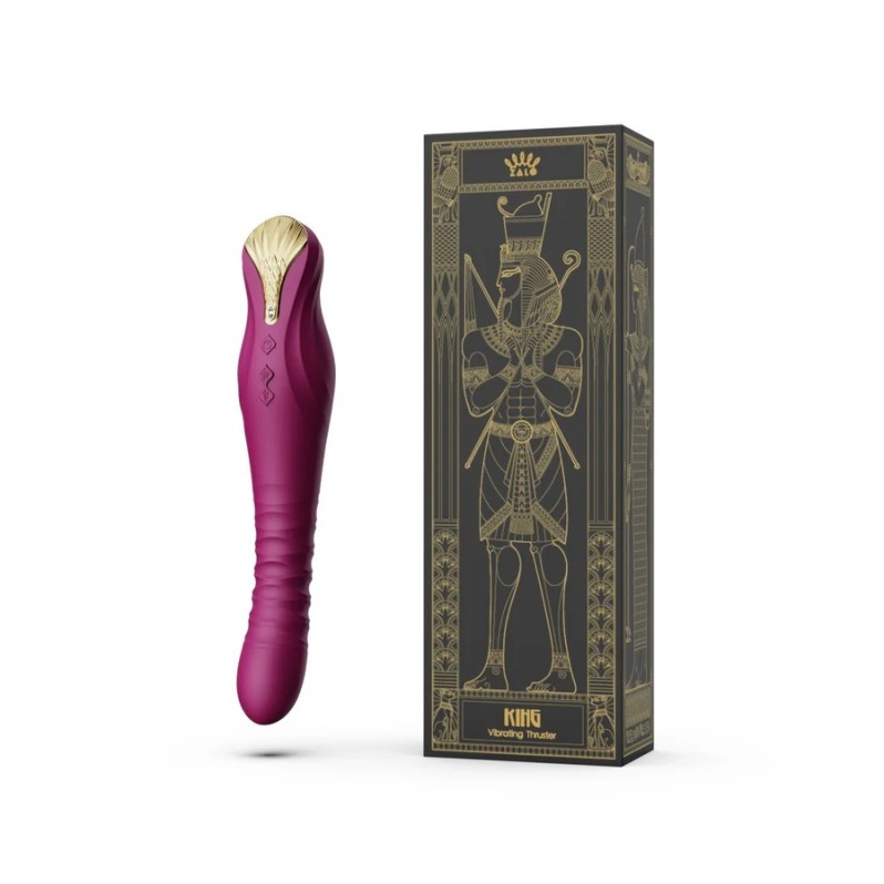 Zalo King APP Thrusting Vibrator - Velvet Purple