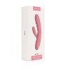 SVAKOM Avery Thrusting Rabbit Vibrator - Strawberry Pink