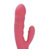 SVAKOM Avery Thrusting Rabbit Vibrator - Strawberry Pink