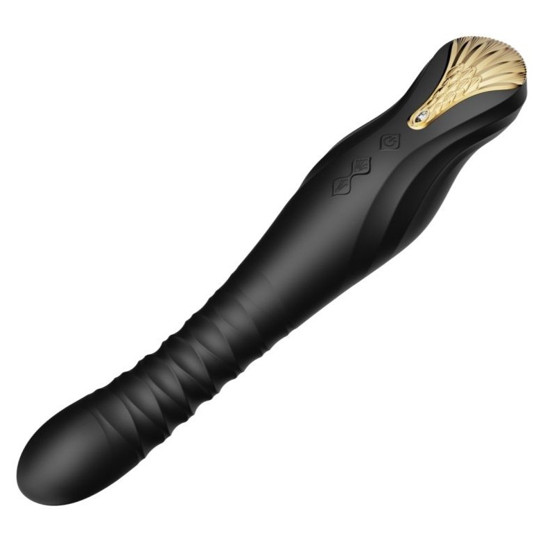 Zalo King APP Thrusting Vibrator - Obsidian Black