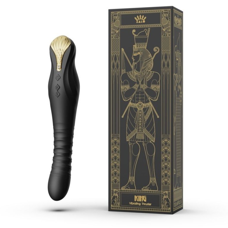 Zalo King APP Thrusting Vibrator - Obsidian Black