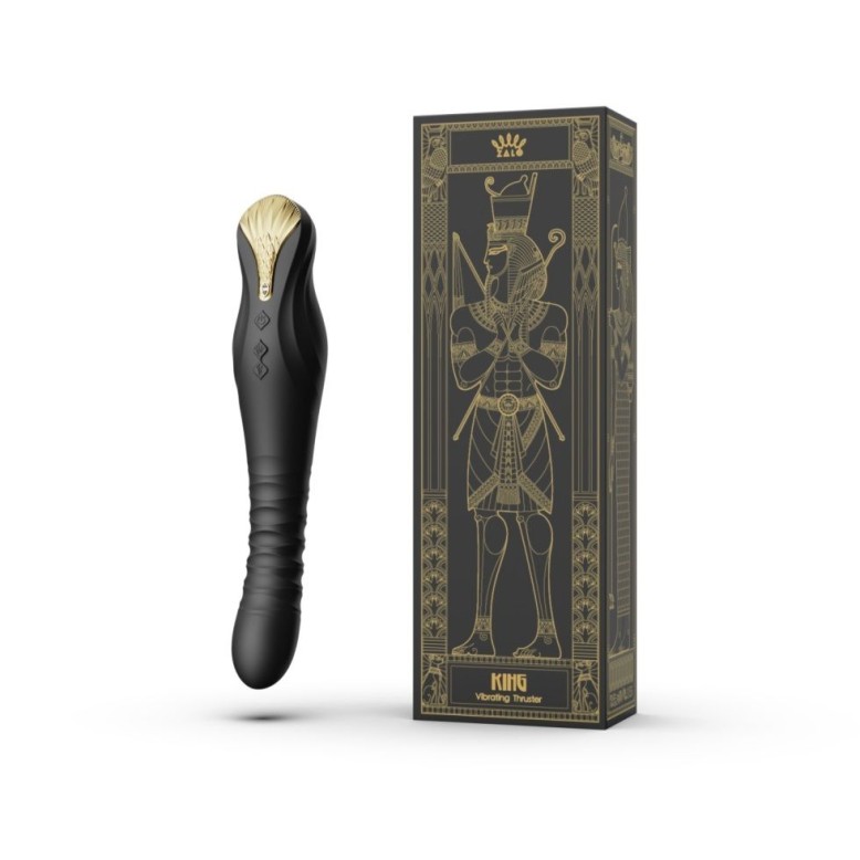 Zalo King APP Thrusting Vibrator - Obsidian Black