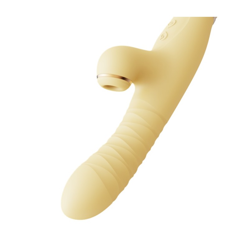 Zalo Rose Thruster Rabbit Vibrator - Lemon Yellow