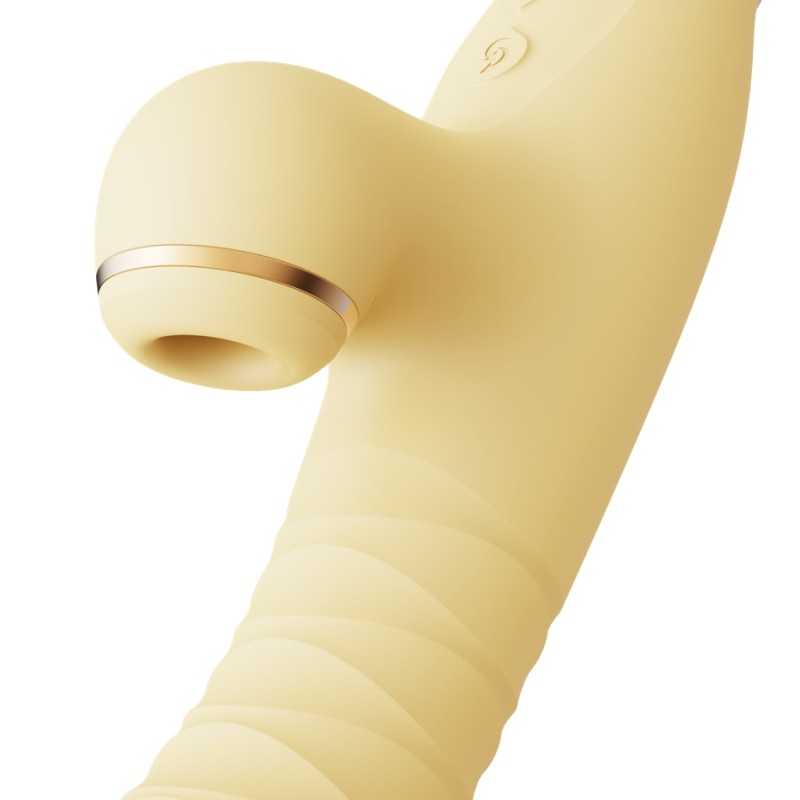 Zalo Rose Thruster Rabbit Vibrator - Lemon Yellow