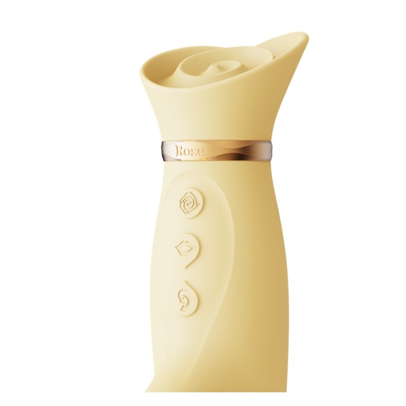 Zalo Rose Thruster Rabbit Vibrator - Lemon Yellow