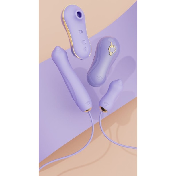 Zalo Unicorn APP Massager Set - Berry Violet
