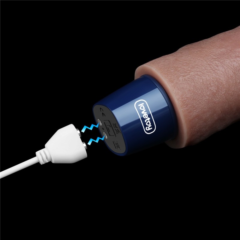 Lovetoy 9" Real Softee Vibro Dildo - Brown