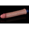 Lovetoy 9.5" Real Softee Vibro Dildo - Brown