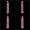 Lovetoy 9.5" Real Softee Vibro Dildo - Brown