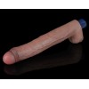 Lovetoy 10.5" Real Softee Vibro Dildo - Brown