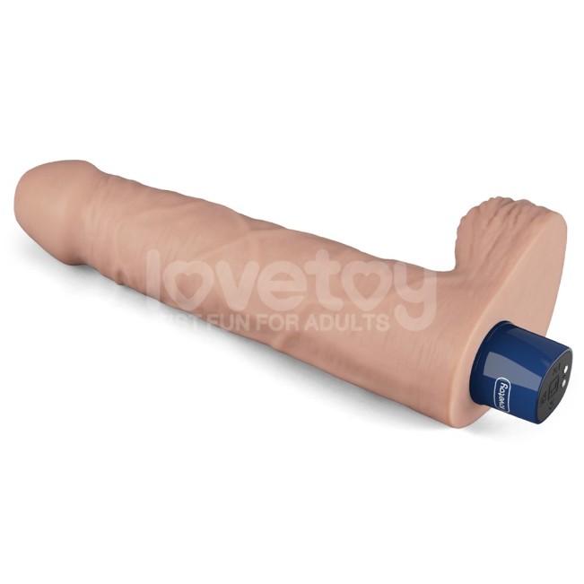 Lovetoy 9" Real Softee Vibro Dildo - Flesh