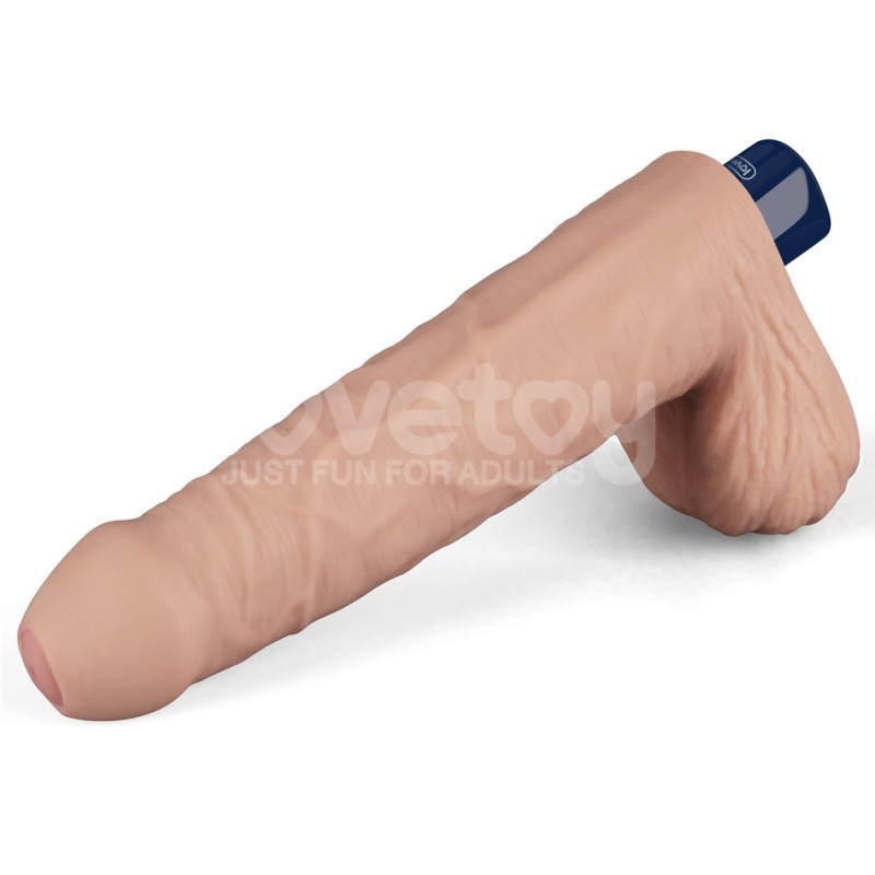 Lovetoy 9" Real Softee Vibro Dildo - Flesh