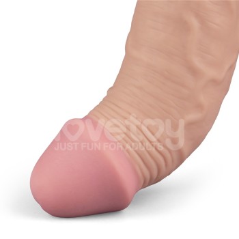 Lovetoy 9.5" Real Softee Vibro Dildo - Flesh