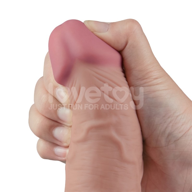 Lovetoy 9.5" Real Softee Vibro Dildo - Flesh