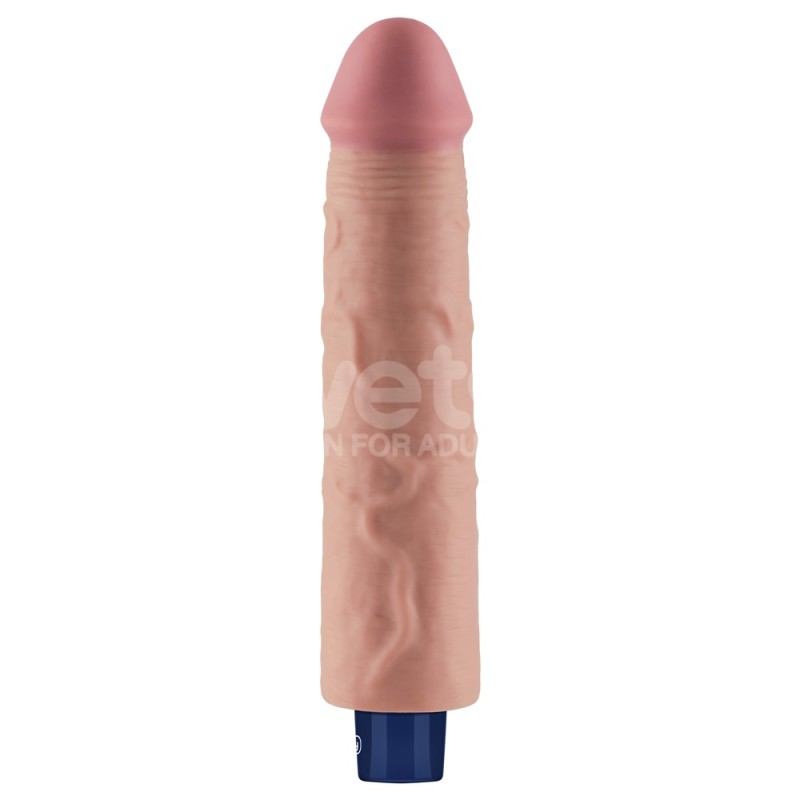 Lovetoy 9.5" Real Softee Vibro Dildo - Flesh