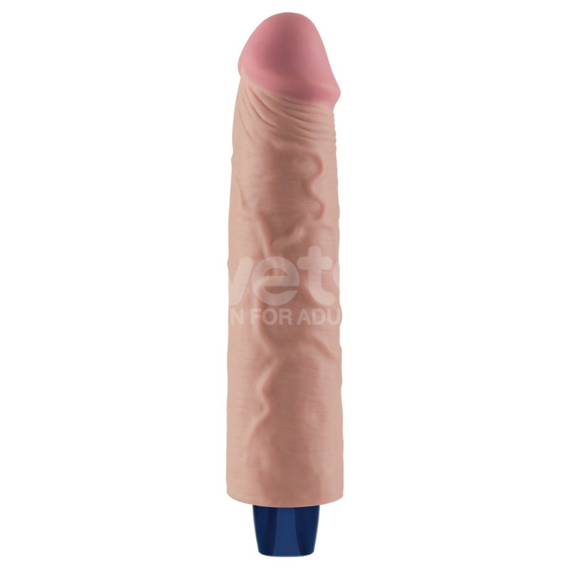 Lovetoy 9.5" Real Softee Vibro Dildo - Flesh