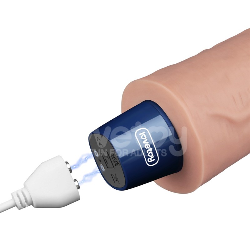 Lovetoy 9.5" Real Softee Vibro Dildo - Flesh