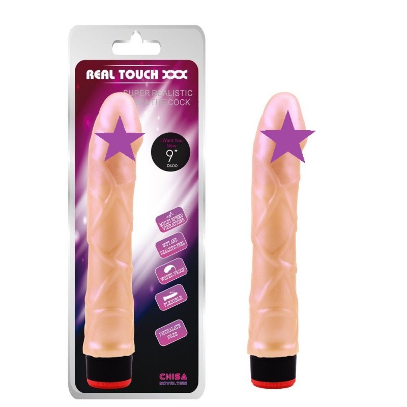 Chisa 9" Vibe Cock Diam 4 cm - Flesh