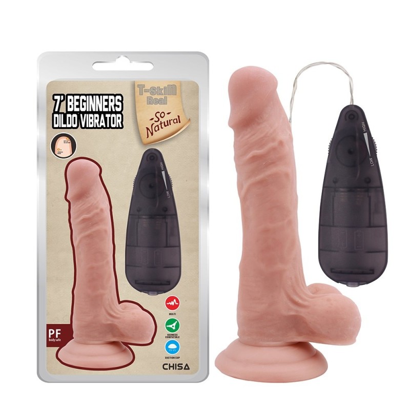 Chisa 7" Beginners Vibro Dildo - Skin