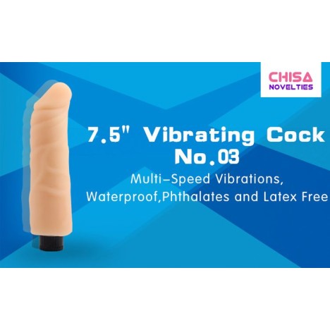Chisa 7.5″ Vibrating Cock No.03 TPE