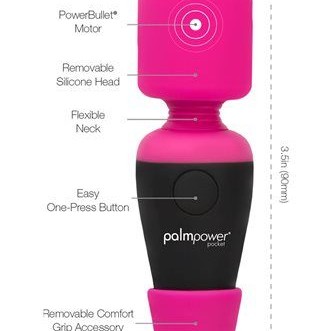 Palmpower Pocket Massager - Black/Pink