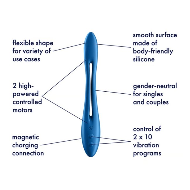 Satisfyer Elastic Game Vibrator - Dark Blue