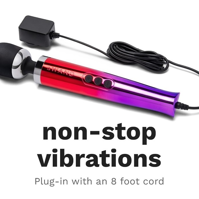 Le Wand Die Cast Plug-In Massager - Rainbow