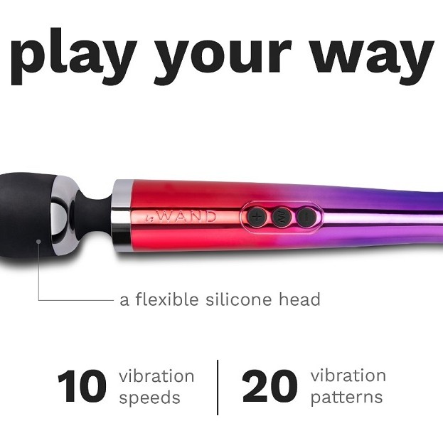 Le Wand Die Cast Plug-In Massager - Rainbow