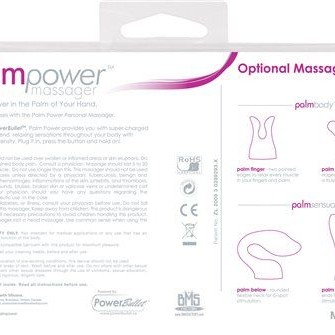 Palmpower Massager - Fuschia - Wireless Adapter-charging