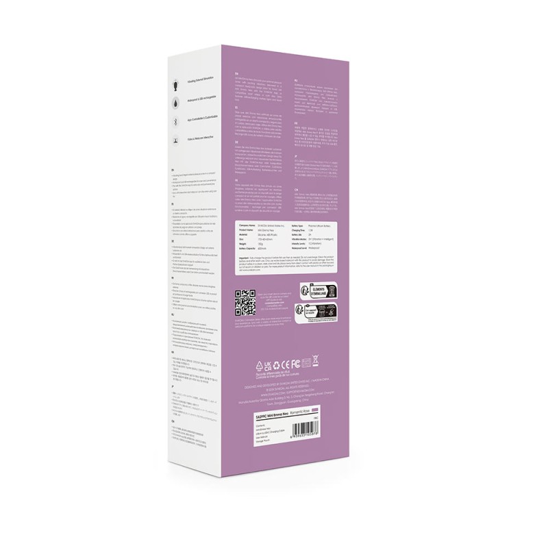 SVAKOM Mini Emma Neo Interactive Wand Vibrator - Romantic Rose