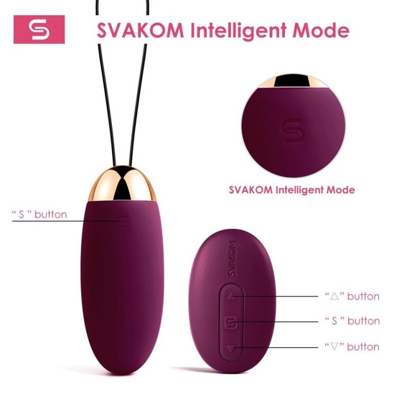 SVAKOM Elva Remote Control Egg Vibrator - Violet