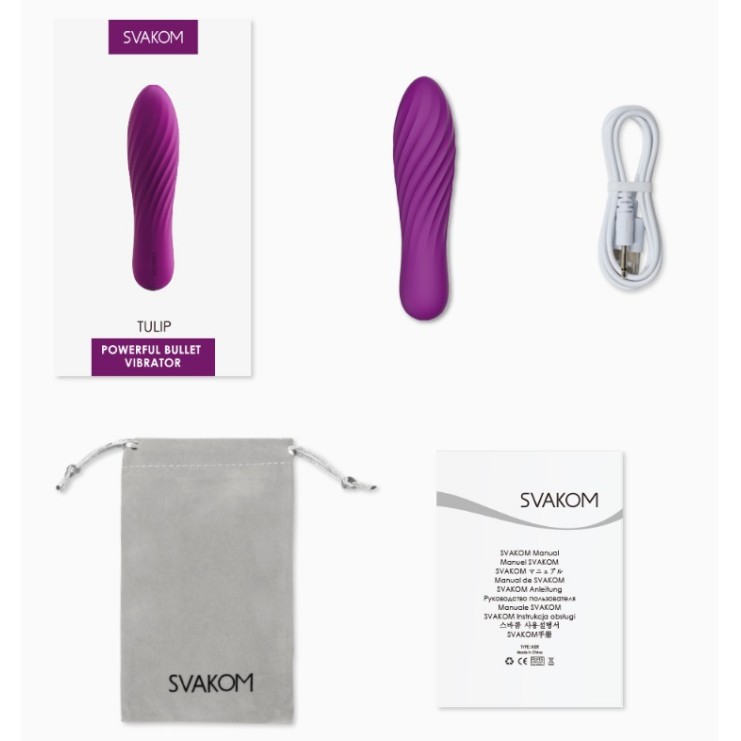 SVAKOM Tulip Bullet Vibrator - Black