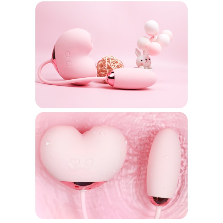 SVAKOM Magic Heart Plus Licking & Sucking Vibrator - Pink