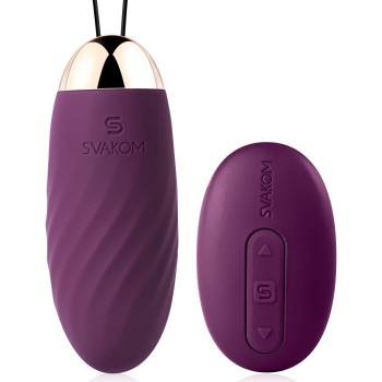 SVAKOM Elmer Remote Control Egg Vibrator - Violet
