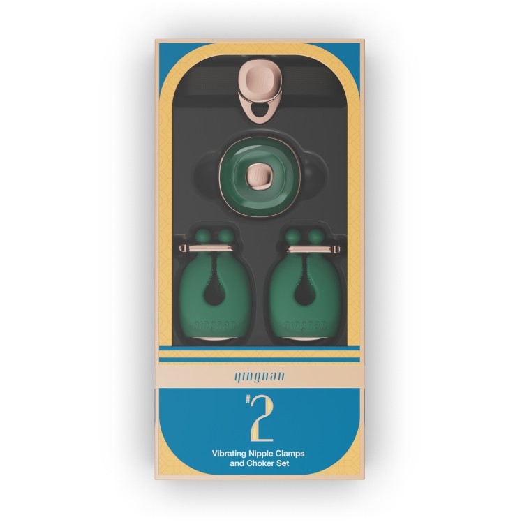 Qingnan Vibro Nipple Clamps Set #2 - Green