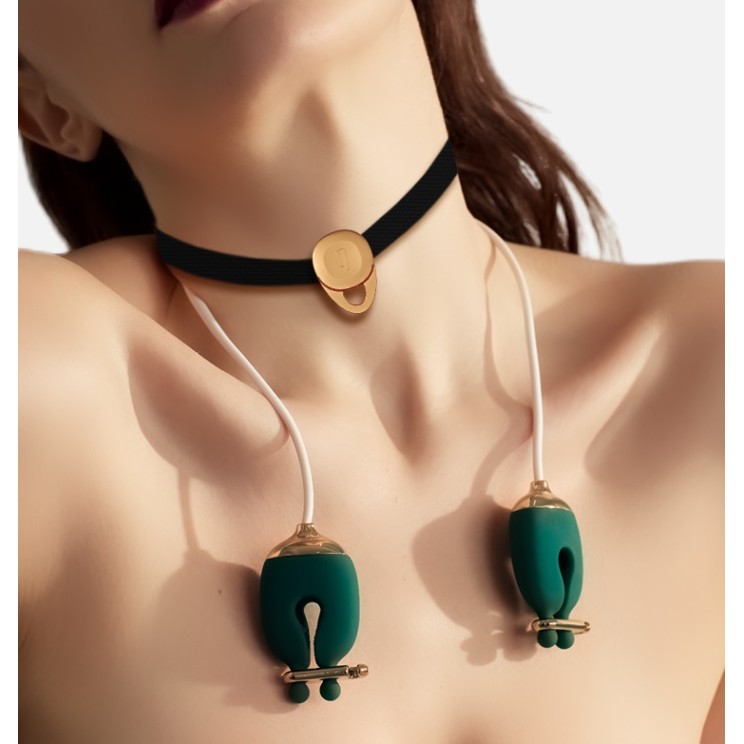 Qingnan Vibro Nipple Clamps Set #2 - Green