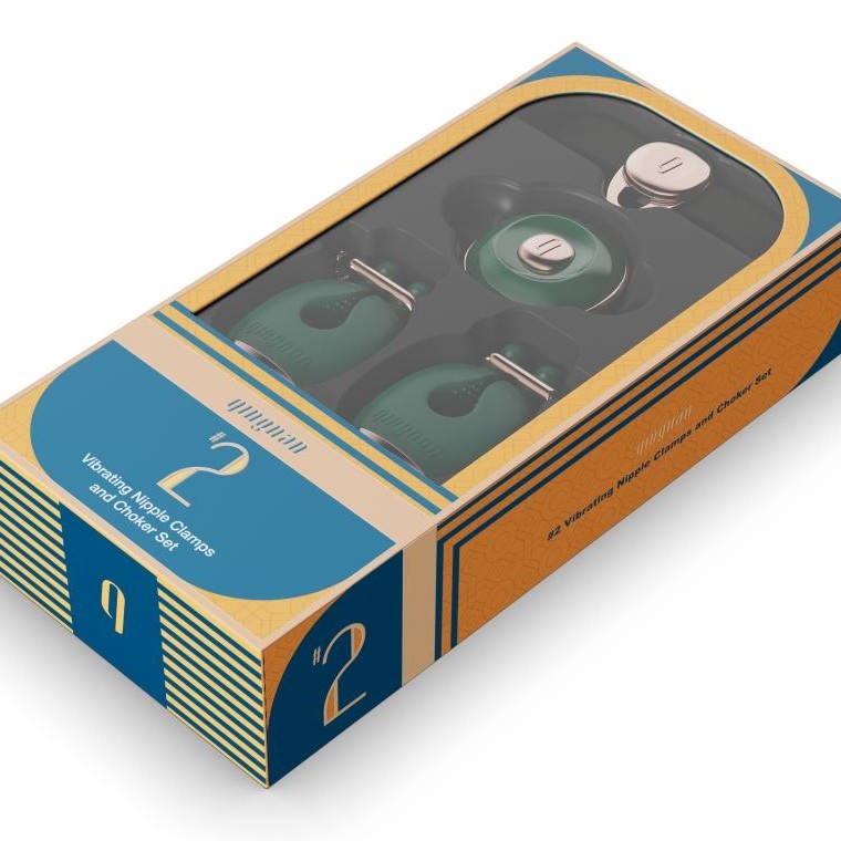 Qingnan Vibro Nipple Clamps Set #2 - Green