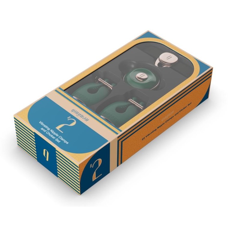 Qingnan Vibro Nipple Clamps Set #2 - Green