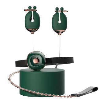 Qingnan Vibro Nipple Clamps Set #2 - Green