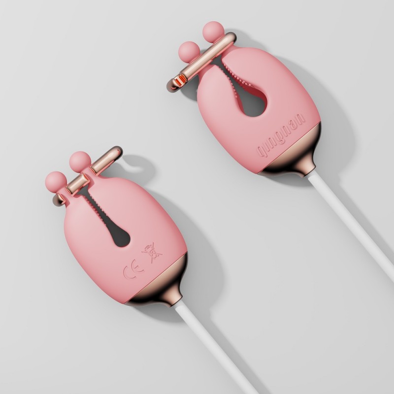 Qingnan Vibro Nipple Clamps Set #2 - Green