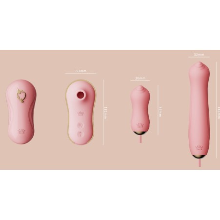 Zalo Unicorn APP Massager Set - Strawberry Pink