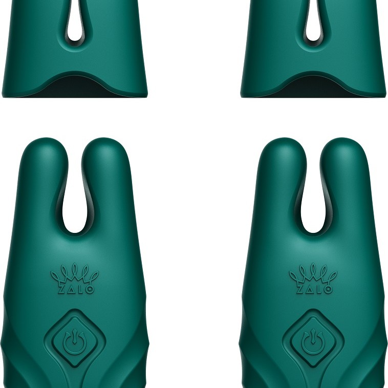 Zalo Nave APP Vibro Nipple Clamps - Velvet Purple