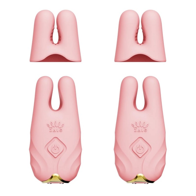 Zalo Nave APP Vibro Nipple Clamps - Velvet Purple